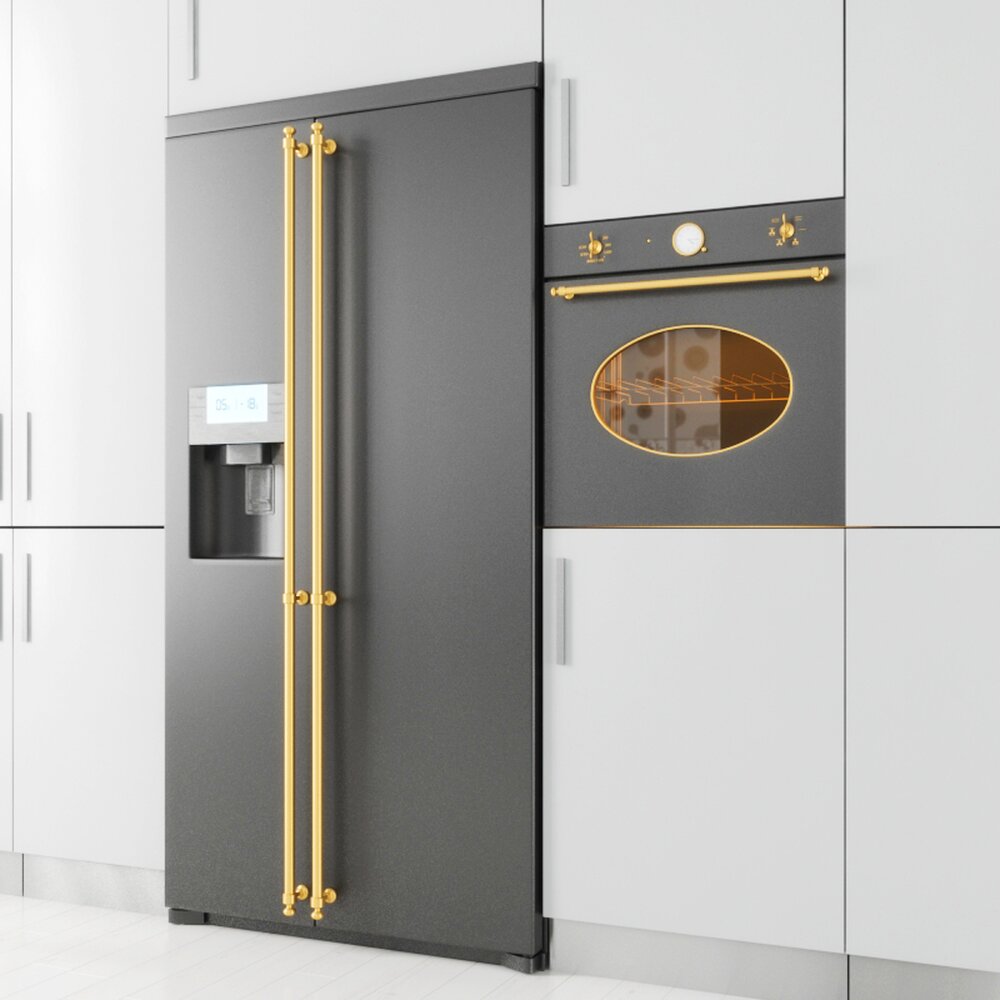 Modern Designer Refrigerator 3D 모델 