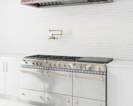Luxury Modern Kitchen Range 3D-Modell