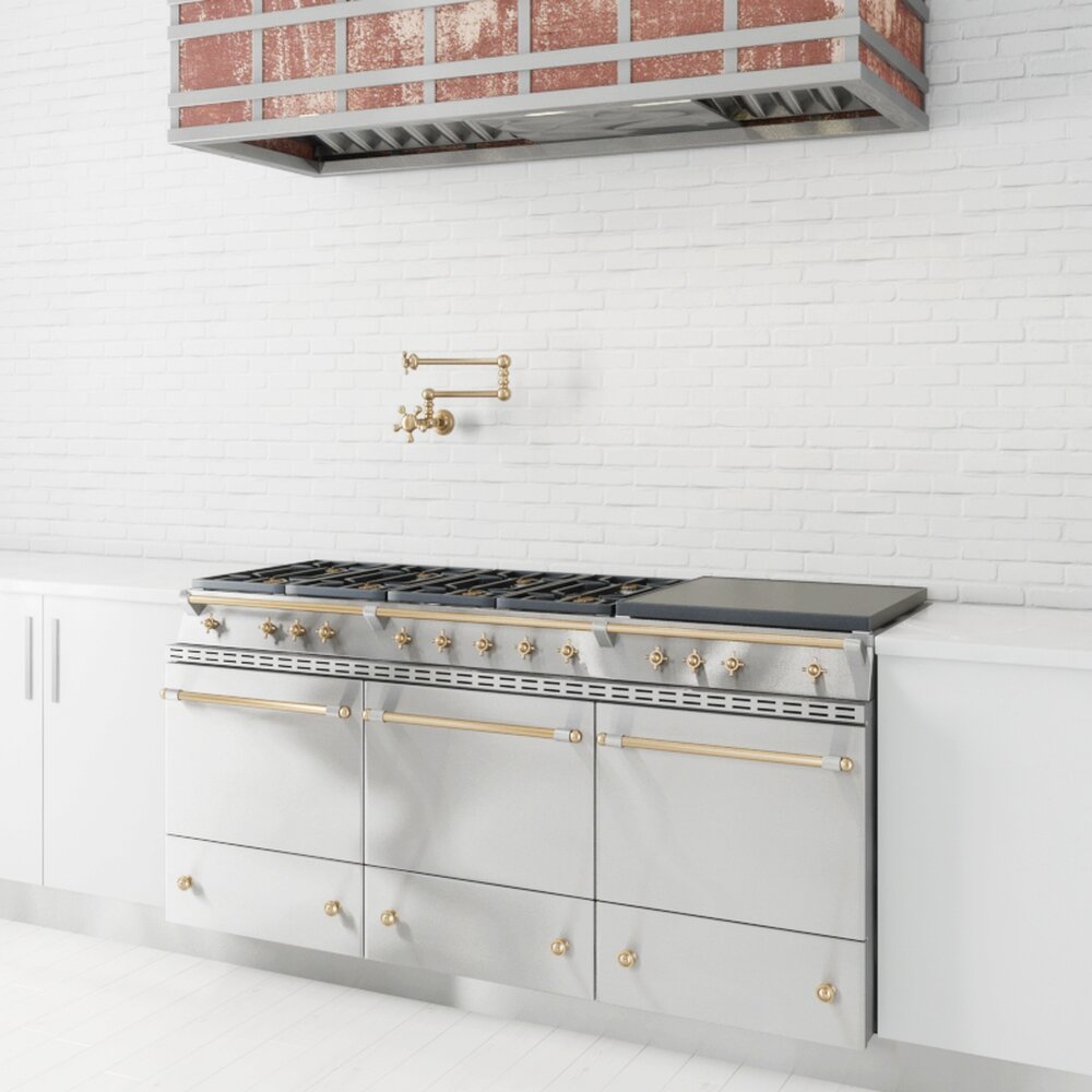 Luxury Modern Kitchen Range 3D-Modell