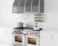 Sleek Modern Kitchen Stove Modèle 3d