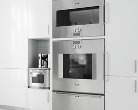 Modern Built-in Kitchen Appliances 02 3D模型