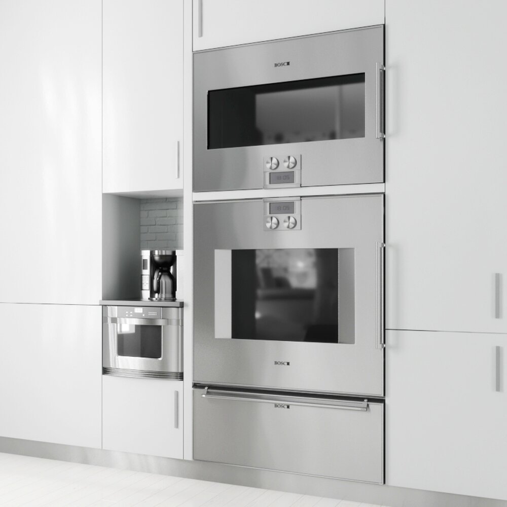 Modern Built-in Kitchen Appliances 02 3D 모델 