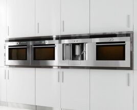 Modern Built-In Kitchen Appliances 03 3D 모델 