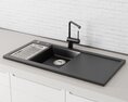 Modern Black Kitchen Sink Modello 3D
