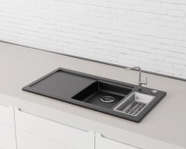 Modern Kitchen Sink Design Modello 3D
