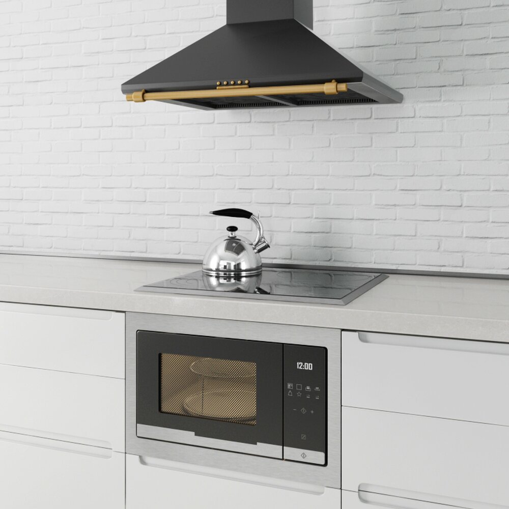 Stainless Steel Kettle on Stove Modèle 3D