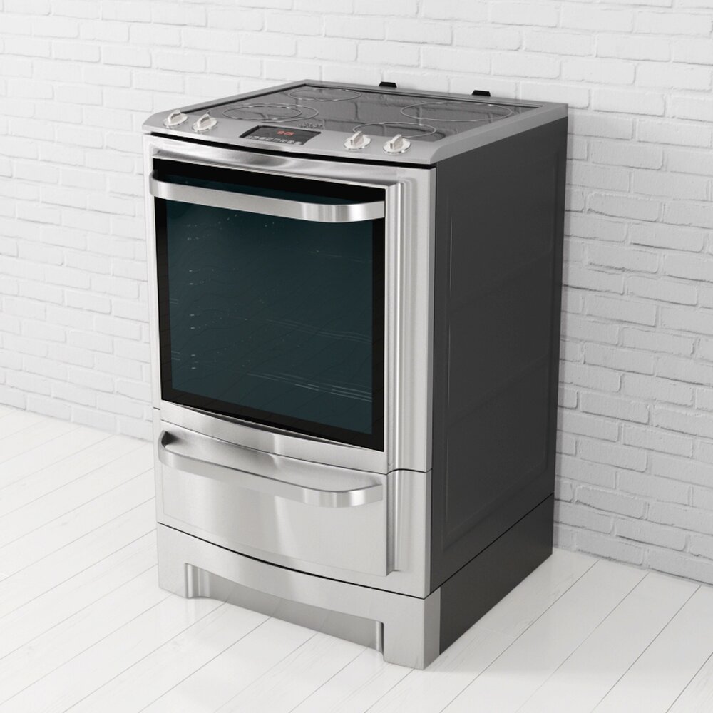 Modern Freestanding Oven 3D-Modell