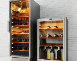 Wine Cooler Cabinet 3D 모델 