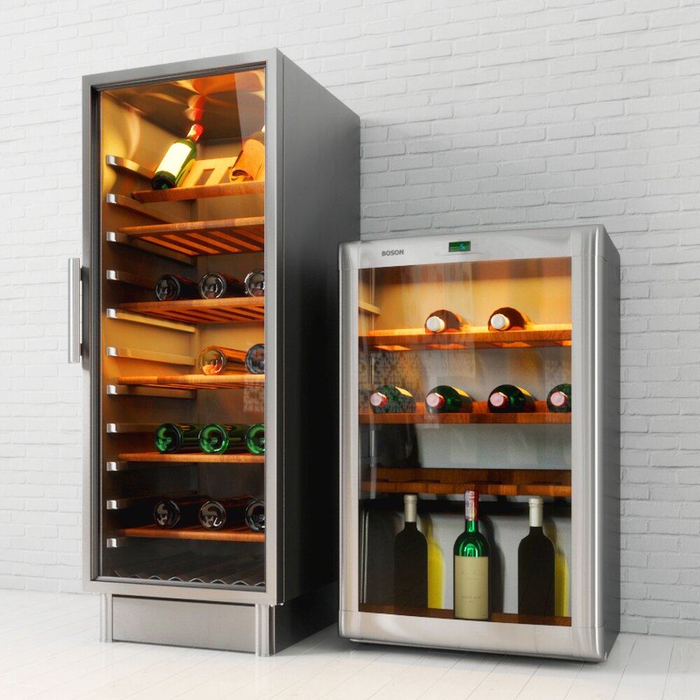Wine Cooler Cabinet 3D-Modell