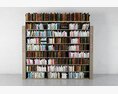 Home Library Bookshelf Modello 3D
