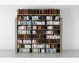 Home Library Bookshelf Modelo 3D