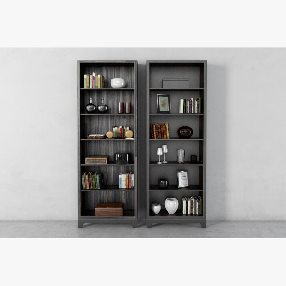 Modern Bookshelves 3D 모델 