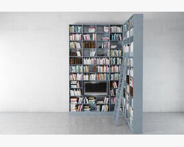 Modern Bookshelf Nook 3D 모델 