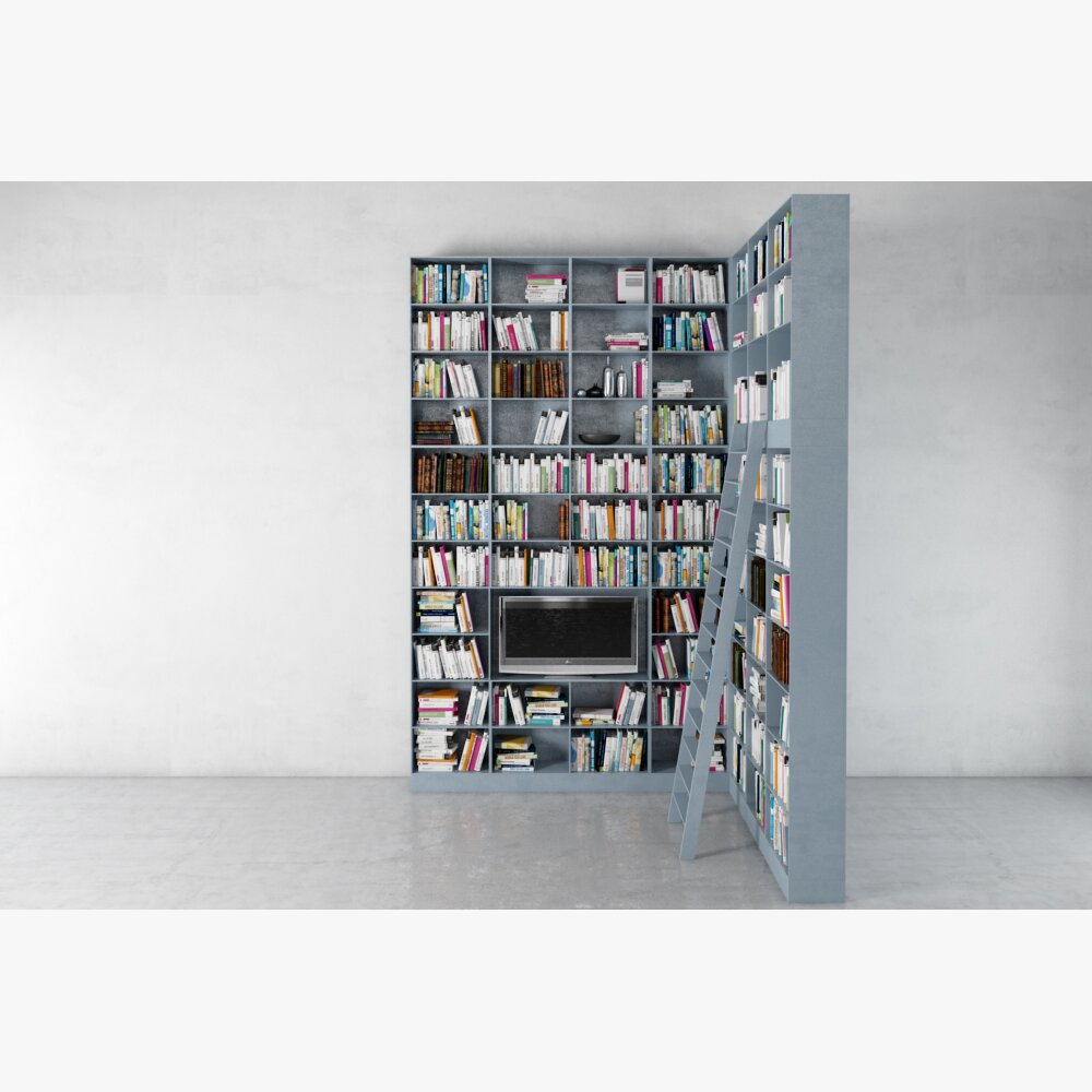 Modern Bookshelf Nook Modelo 3D