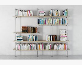 Modern Bookshelf Display Modello 3D
