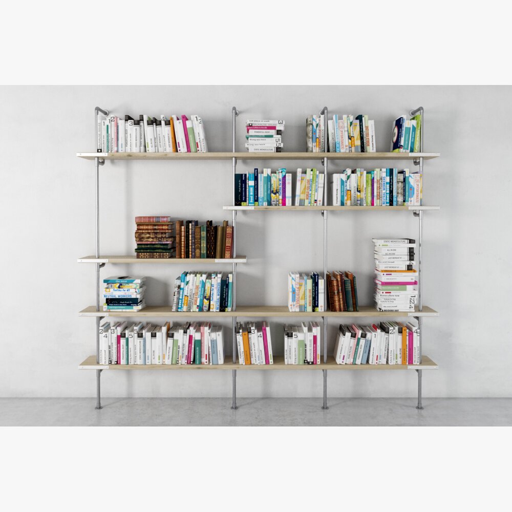 Modern Bookshelf Display 3D-Modell