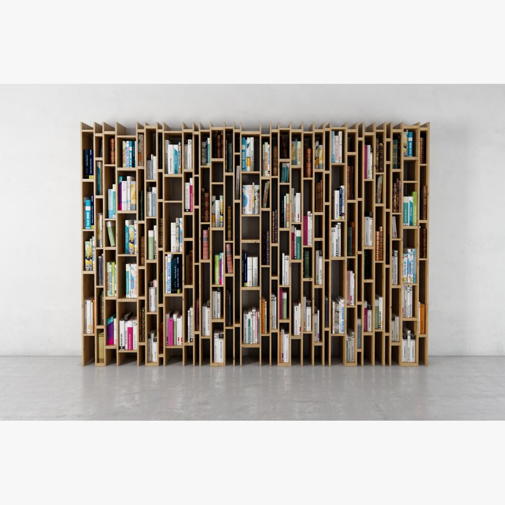 Modern Grid Bookshelf Modèle 3D