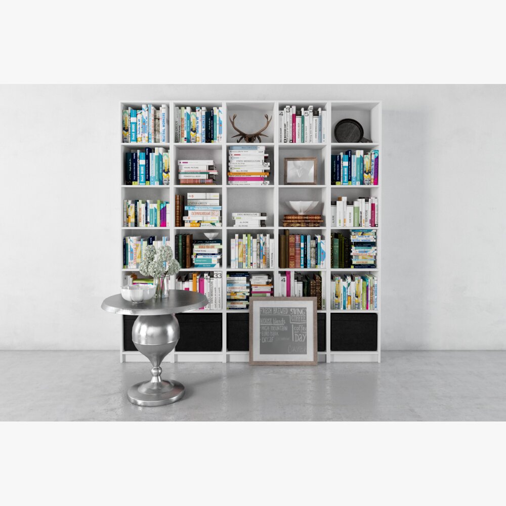 Modern Bookshelf Display 3D модель