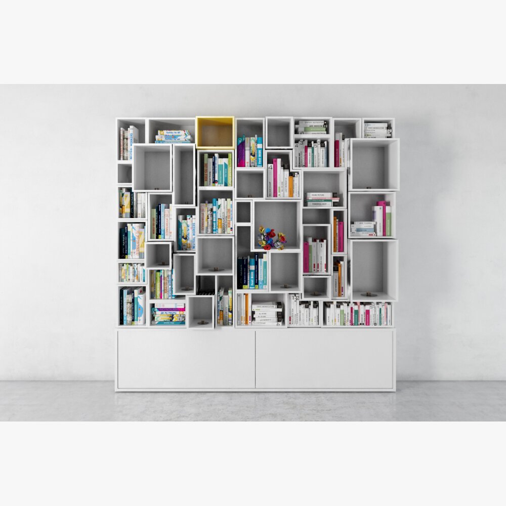 Modern Bookshelf Mosaic 3D model