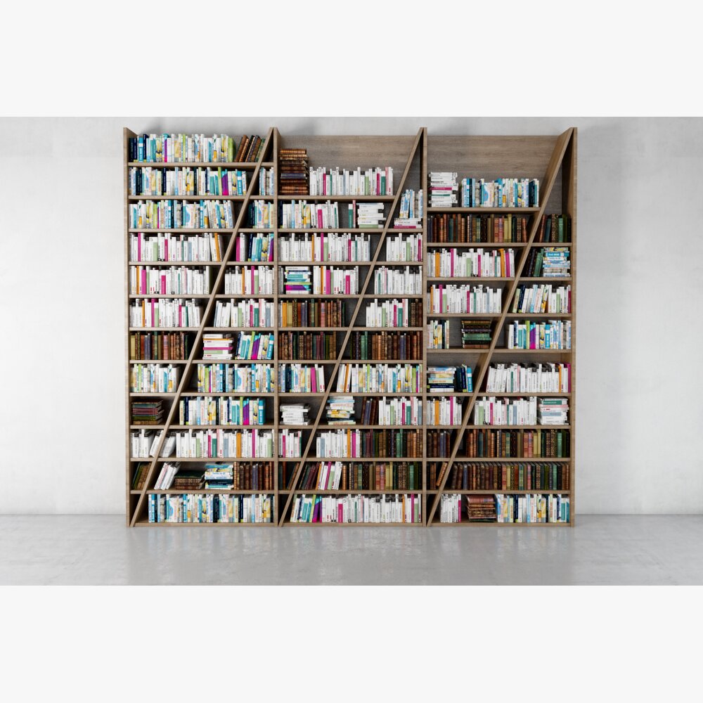 Geometric Bookshelf 3D модель