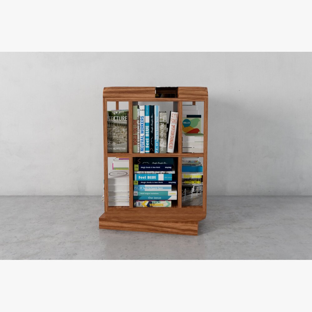 Wooden Book Display Stand 3D-Modell