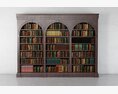 Elegant Wooden Classic Bookshelf 3D-Modell