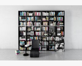 Large Modern Bookshelf Display Modèle 3D