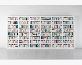 Expansive Bookshelf Library 3D model