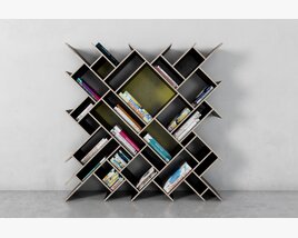 Geometric Bookshelf Design Modello 3D