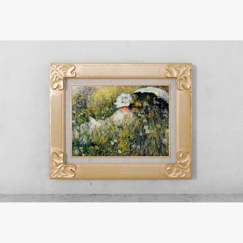 In the Meadow Painting 3d model