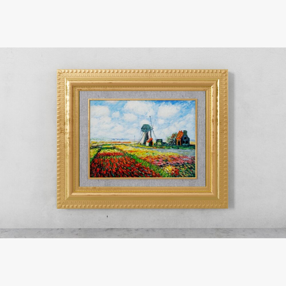 Tulip Field Painting 3D-Modell