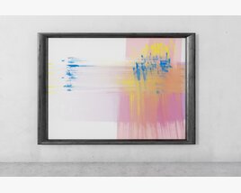 Colorful Abstract Streaks Painting 3D 모델 
