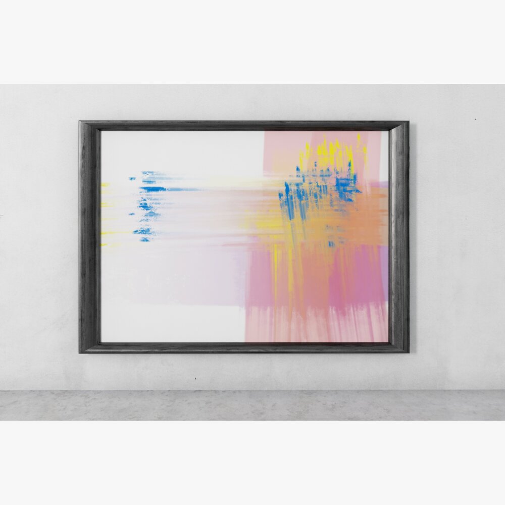 Colorful Abstract Streaks Painting 3d model