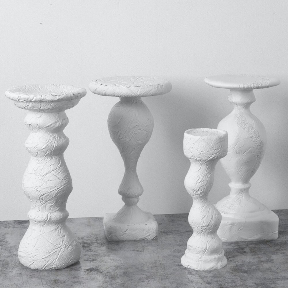 Sculpted Pedestals 3d model