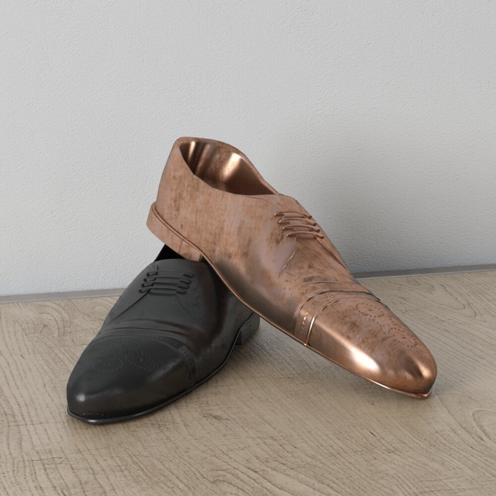 Contrasting Dress Shoes 3D модель