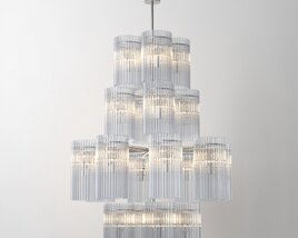 Modern Large Glass Chandelier 3Dモデル