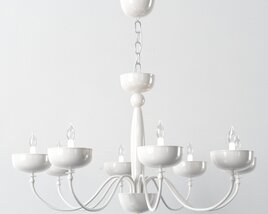 Elegant Classic White Chandelier Modèle 3D