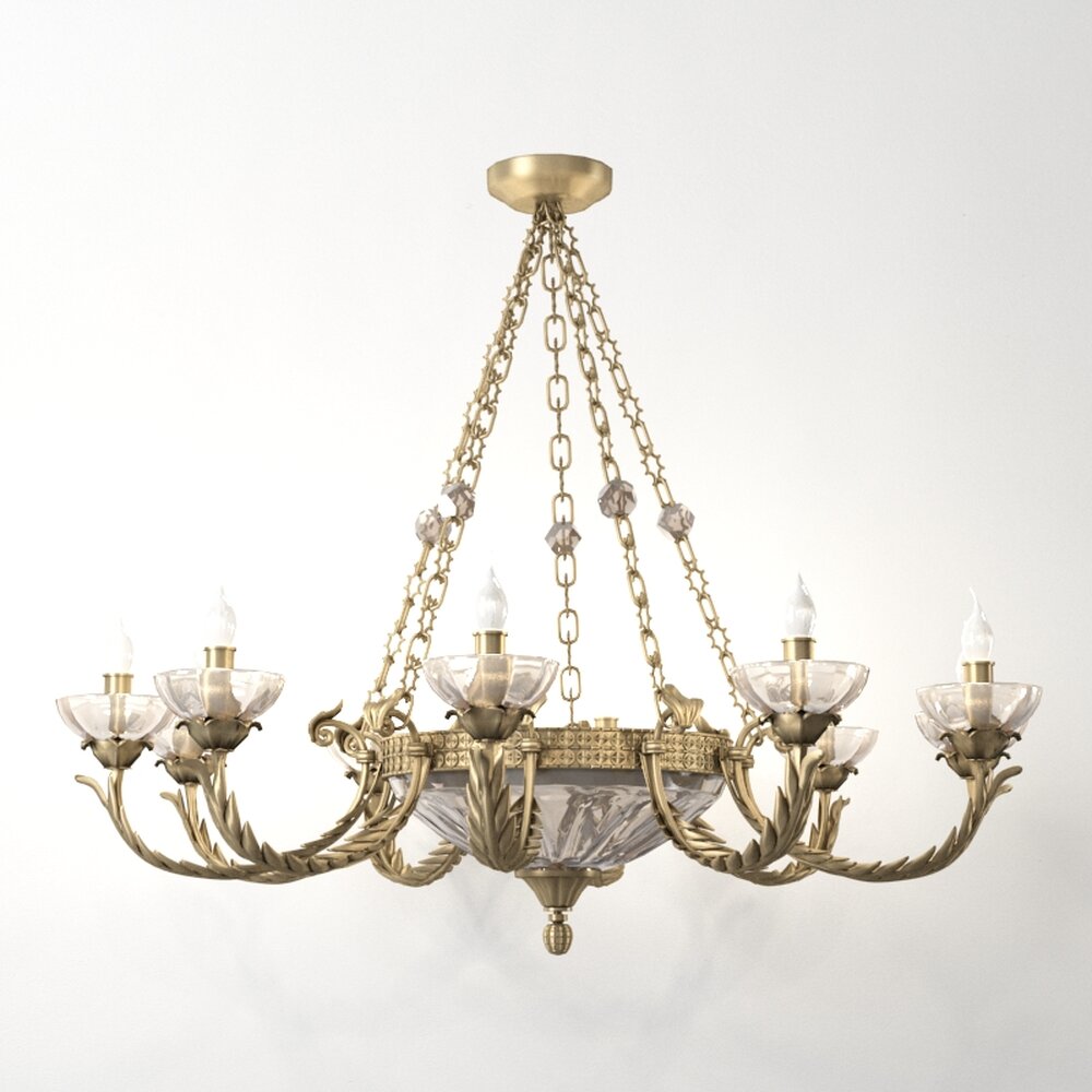 Antique-Style Chandelier 3D-Modell