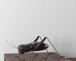 Metallic Grasshopper Sculpture 3D 모델 