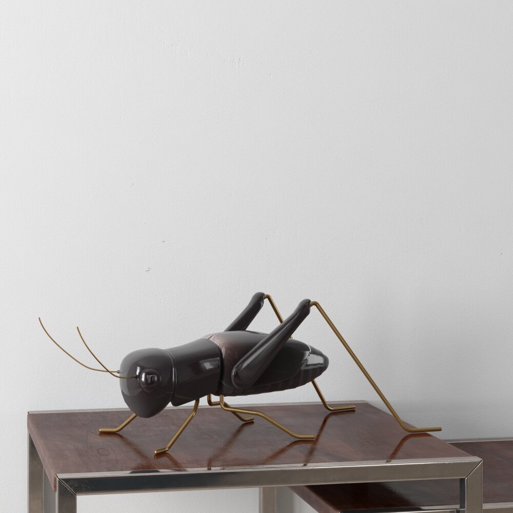 Metallic Grasshopper Sculpture 3D-Modell
