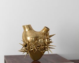 Golden Spiked Vase Modelo 3D