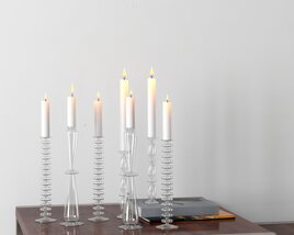 Elegant Spiral Candle Holders 3D-Modell