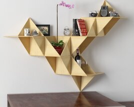 Geometric Wall Shelf 3D model