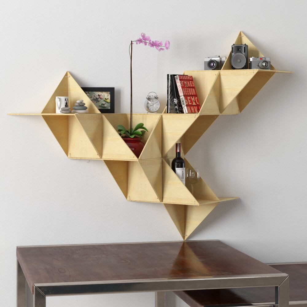 Geometric Wall Shelf 3D-Modell