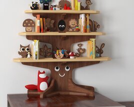 Whimsical Tree Bookshelf Modello 3D
