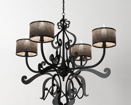 Wrought Iron Chandelier 3D-Modell