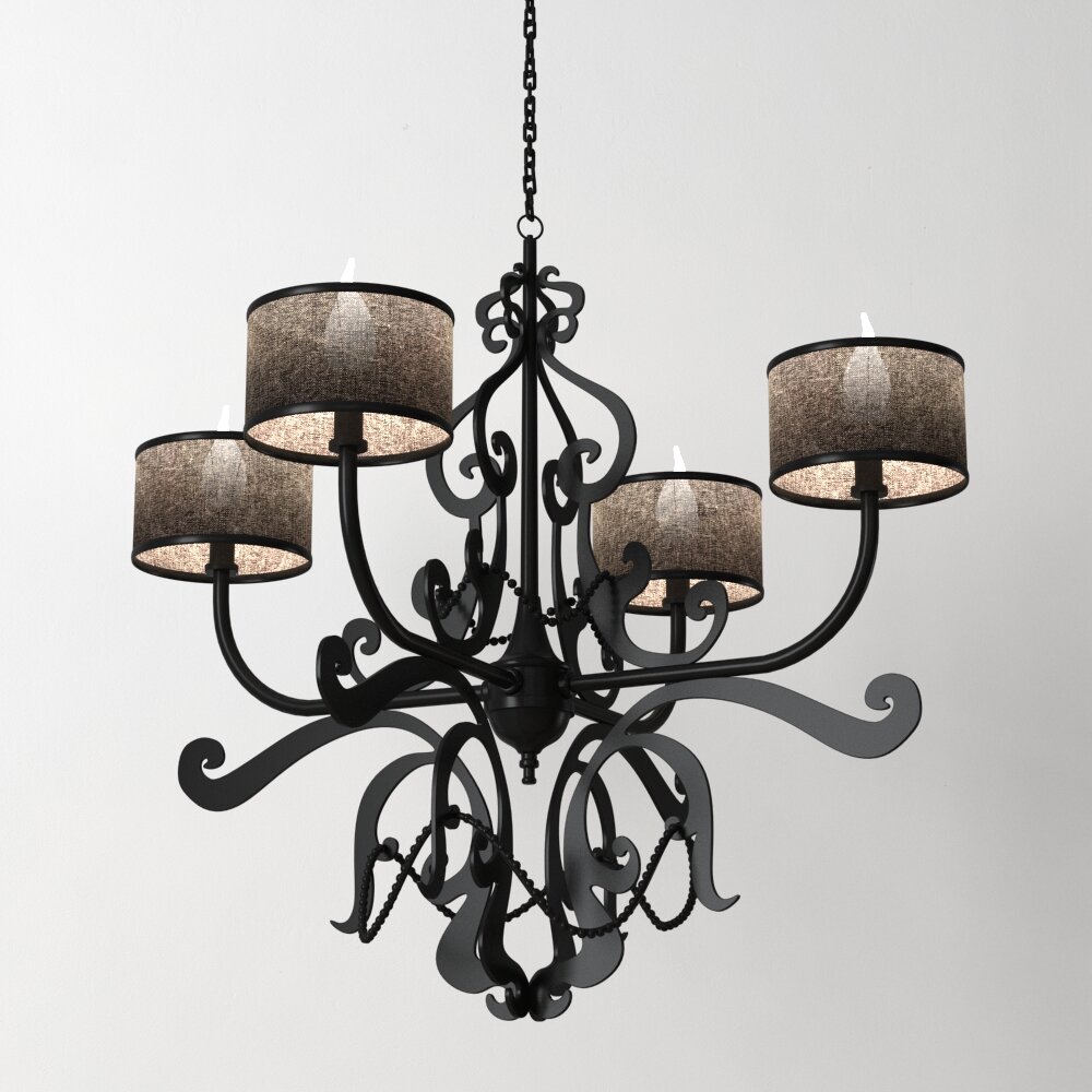 Wrought Iron Chandelier 3Dモデル