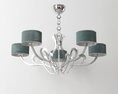 Modern Chandelier with Drum Shades 3D-Modell