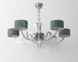Modern Chandelier with Drum Shades Modelo 3D