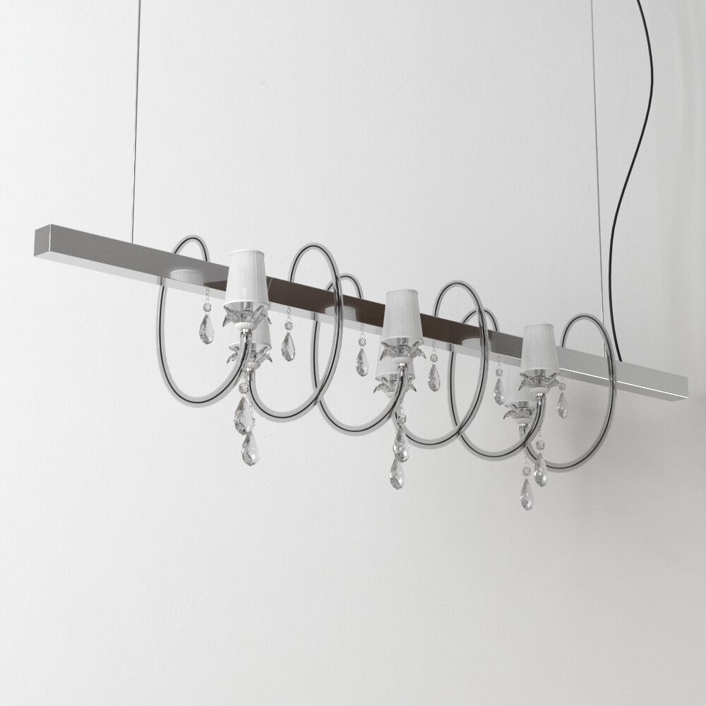 Modern Crystal Sconce Chandelier 3Dモデル